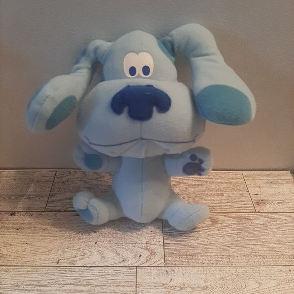 Blues Clues Blue Puppy Dog Plush Viacom Nick Jr Stuffed Animal Toy 7” Paw Print - Picture 2 of 6